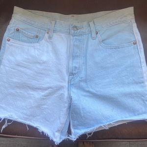 Two tone 501 Levi Denim Shorts